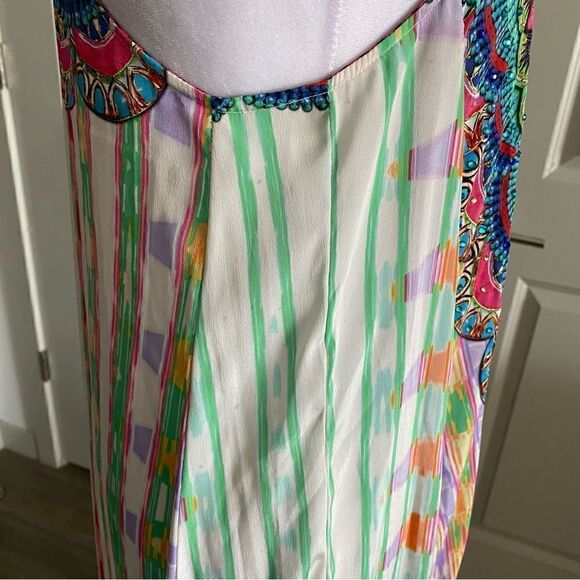 La Moda Clothing Resortwear Multicolored Kaftan Maxi Dress Size S/M - Picture 5 of 12